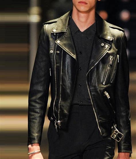 yves saint laurent leather jacket replica|saint laurent jacket men's.